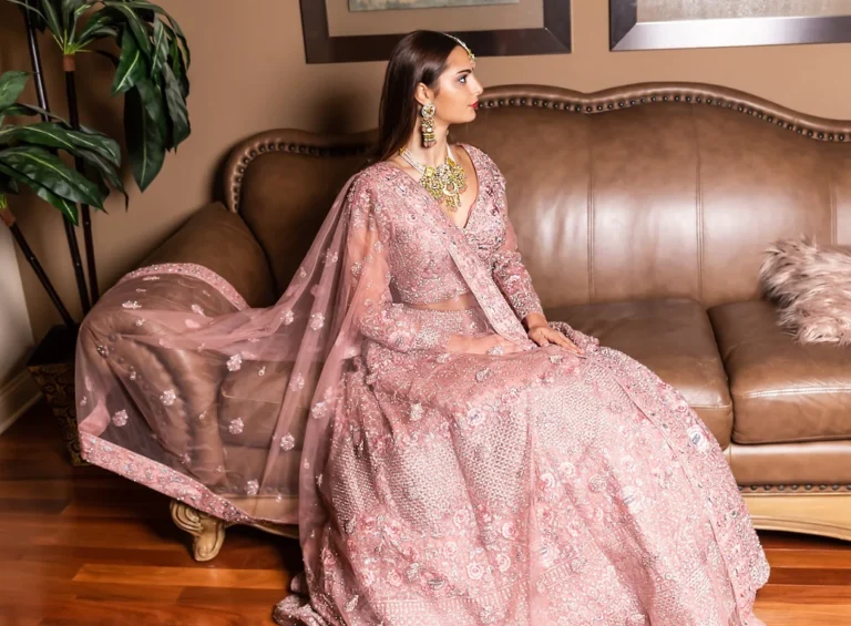 Peach Colour Lehenga